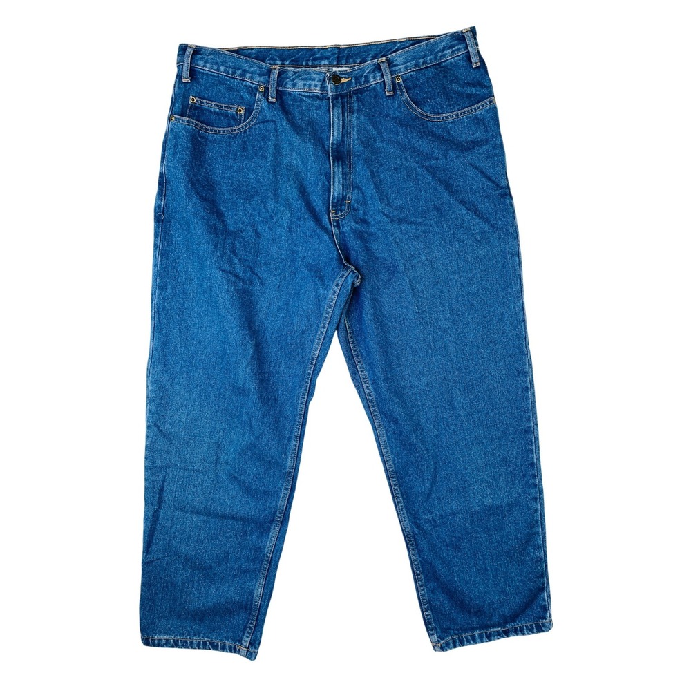 Real Work Wear Mens Blue Denim Jeans Straight Leg 5 Pocket RK5POC-29 42X29